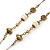 Antique Gold Bead Tassel Pendant With Long Bead Chain - 64cm L/ 5cm Ext - view 6