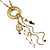 Antique Gold Bead Tassel Pendant With Long Bead Chain - 64cm L/ 5cm Ext - view 2