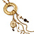 Antique Gold Bead Tassel Pendant With Long Bead Chain - 64cm L/ 5cm Ext - view 3