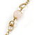 Vintage Inspired Chunky Link Chain with Rose Quartz and Plastic Beads Necklace - 102cm L/ 7cm Ext - view 6