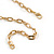 Long Chunky Chain with Oval Link, Pearl Bead Necklace - 124cm L - view 6