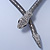 Black Tone Swarovski Crystal 'Snake' Magnetic Necklace - 43cm Length - view 8