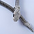 Black Tone Swarovski Crystal 'Snake' Magnetic Necklace - 43cm Length - view 10