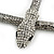 Black Tone Swarovski Crystal 'Snake' Magnetic Necklace - 43cm Length - view 4
