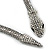 Black Tone Swarovski Crystal 'Snake' Magnetic Necklace - 43cm Length - view 5