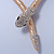 Gold Plated Swarovski Crystal 'Snake' Magnetic Necklace - 43cm Length - view 7
