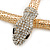 Gold Plated Swarovski Crystal 'Snake' Magnetic Necklace - 43cm Length - view 4