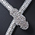 Silver Tone Swarovski Crystal 'Snake' Magnetic Necklace - 43cm Length - view 4