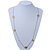 Vintage Inspired Heart, Freshwater Pearl, Flower Long Chain Necklace - 86cm Length - view 5