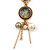Gold Plated Double Chain Floral Medallion With Beaded Tassel Necklace - 38cm Length/ 6cm Extension - view 3