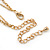 Gold Plated Double Chain Floral Medallion With Beaded Tassel Necklace - 38cm Length/ 6cm Extension - view 5