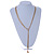 Statement Multistrand Lariat Necklace In Matte Gold Tone - Long - 80cm L - view 3