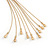 Statement Multistrand Lariat Necklace In Matte Gold Tone - Long - 80cm L - view 4