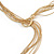 Statement Multistrand Lariat Necklace In Matte Gold Tone - Long - 80cm L - view 5