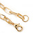 Gold Plated Layered Oval Link Asymmetrical Necklace - 86cm L - view 5