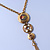 Gold Tone Crystal Tassel Necklace - 38cm Length/ 6cm Extension - view 7