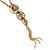 Gold Tone Crystal Tassel Necklace - 38cm Length/ 6cm Extension - view 8