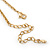 Gold Tone Crystal Tassel Necklace - 38cm Length/ 6cm Extension - view 5