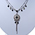 Vintage Inspired Charm, Bead Medallion With 38cm L/ 7cm Ext Double Chains In Pewter Tone - view 7