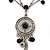 Vintage Inspired Charm, Bead Medallion With 38cm L/ 7cm Ext Double Chains In Pewter Tone - view 2