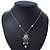 Vintage Inspired Beaded, Crystal Filigree Pendant With 40cm L/ 5cm Ext Silver Tone Chain - view 8