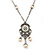 Vintage Inspired Beaded, Crystal Filigree Pendant With 40cm L/ 5cm Ext Silver Tone Chain - view 5