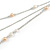 Long Delicate Beaded Layered Necklace In Silver Tone - 106cm L - view 4