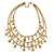 Vintage Inspired 3 Strand Necklace with Teardrop Charms In Antique Gold Tone - 50cm L/ 6cm Ext - view 3