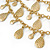 Vintage Inspired 3 Strand Necklace with Teardrop Charms In Antique Gold Tone - 50cm L/ 6cm Ext - view 4