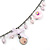 Vintage Inspired Enamel Floral Medallion With Pink Freshwater Pearl, Bows, Roses Chain In Pewter Tone - 40cm L/ 7cm Ext - view 3