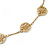Matt Gold Tone Floral Necklace - 38cm L/ 5cm Ext - view 3