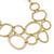 Matt Gold Oval Link, Geometric Necklace - 36cm L/ 5cm Ext - view 8