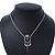Pink Enamel Floral, Crystal, Freshwater Pearl Circle Pendant With Silver Tone Double Chain - 34cm L/ 5cm Ext - view 2