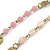 Vintage Inspired Dusty Pink, Nude Glass Bead and Antique Gold Coin Long Necklace - 100cm L - view 10