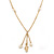 Delicate White Acrylic Bead Gold Tone Chain Necklace with Tassel - 50cm L - view 8