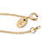 Delicate White Acrylic Bead Gold Tone Chain Necklace with Tassel - 50cm L - view 4