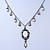 Vintage Inspired Filigree Charm Pendant With 44cm L/ 6cm Ext Pewter Tone Beaded Chain - view 7