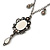 Vintage Inspired Filigree Charm Pendant With 44cm L/ 6cm Ext Pewter Tone Beaded Chain - view 2