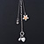 Vintage Inspired White Enamel Heart, Freshwater Pearl, Flower Charms Necklace With Long Tassel In Silver Tone - 36cm L/ 5cm Ext - view 7