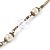 Vintage Inspired Faux Pearl Double Chain Long Necklace In Bronze Tone - 102cm L/ 7cm Ext - view 7