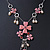 Pink Enamel Floral, Freshwater Pearl Necklace In Silver Tone - 38cm L/ 5cm Ext - view 5