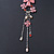 Pink Enamel Floral, Freshwater Pearl Necklace In Silver Tone - 38cm L/ 5cm Ext - view 9