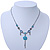 Vintage Inspired Crystal, Floral Charm Necklace In Burn Silver - 38cm Length/ 4cm Extension - view 5