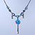 Vintage Inspired Crystal, Floral Charm Necklace In Burn Silver - 38cm Length/ 4cm Extension - view 6
