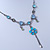 Vintage Inspired Crystal, Floral Charm Necklace In Burn Silver - 38cm Length/ 4cm Extension - view 9