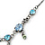 Vintage Inspired Crystal, Floral Charm Necklace In Burn Silver - 38cm Length/ 4cm Extension - view 3