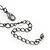 Victorian Style Black Acrylic Beads With Gun Metal Chain Necklace - 37cm L/ 7cm Ext - view 5