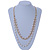 Long Layered Faux Pearl Gold Tone Chain Necklace - 92cm L - view 2