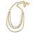 Long Layered Faux Pearl Gold Tone Chain Necklace - 92cm L - view 7
