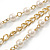 Long Layered Faux Pearl Gold Tone Chain Necklace - 92cm L - view 3